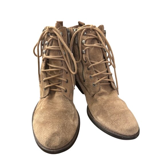 Sam Edelman Mackay Womens Size 9 Brown Nubuck Combat Style Ankle Boots - Picture 6 of 16